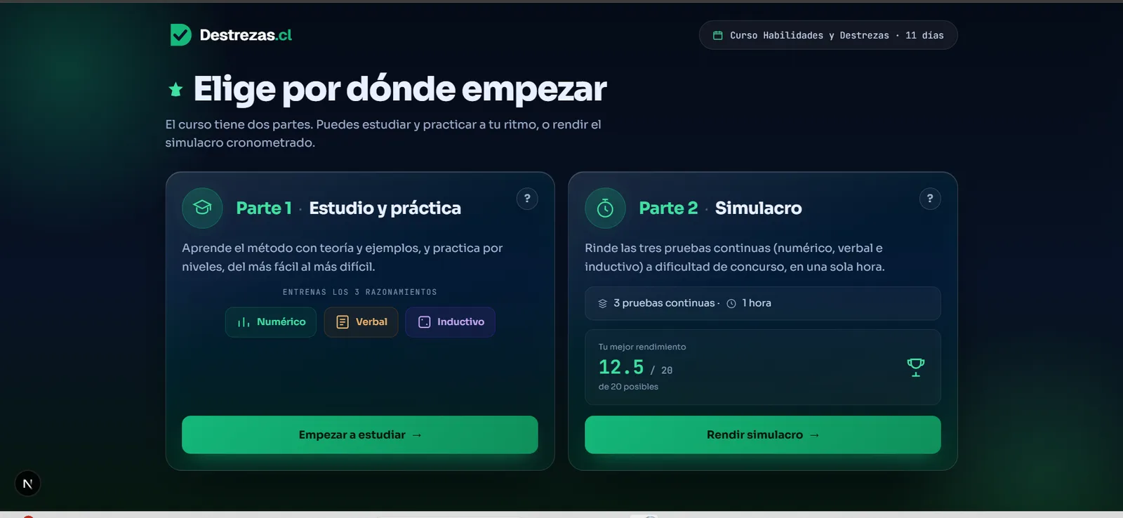 Curso Habilidades y Destrezas: elige por dónde empezar