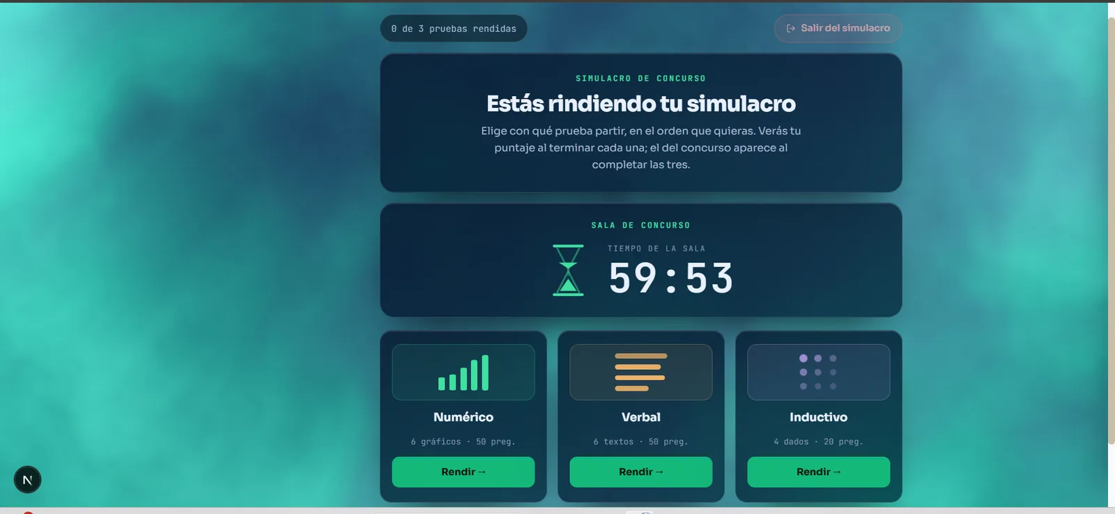 Simulador de Habilidades y Destrezas: sala de simulacro cronometrado