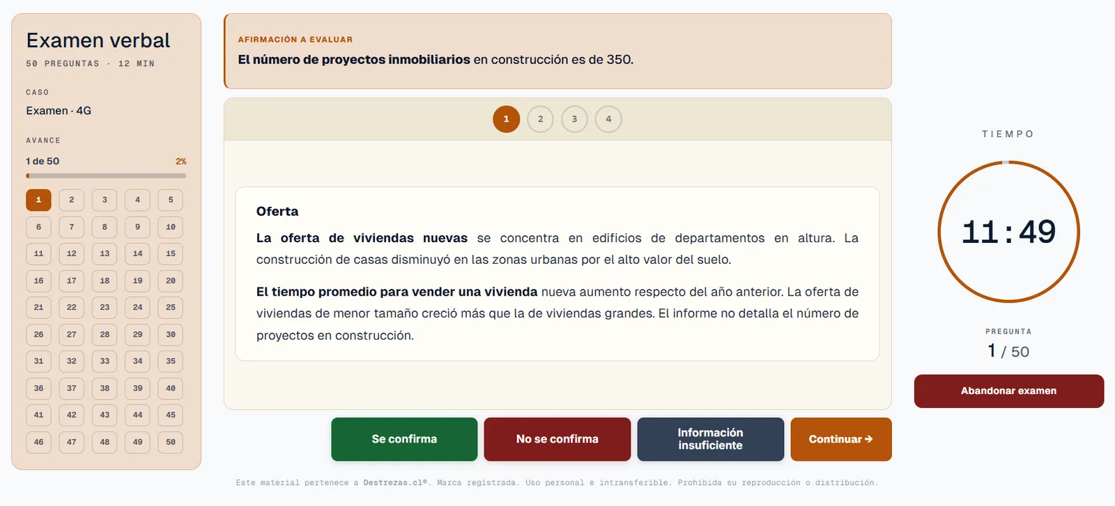 Simulador de Razonamiento verbal